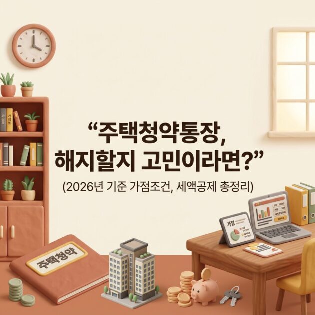 주택청약통장, 해지를 고민하는 당신에게 필요한 정보.