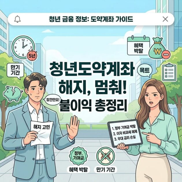 청년도약계좌 해지 불이익, 해지 방법