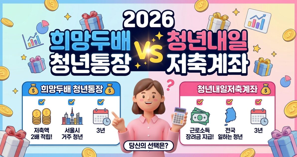 2026 희망두배 청년통장 vs 청년내일저축계좌 비교