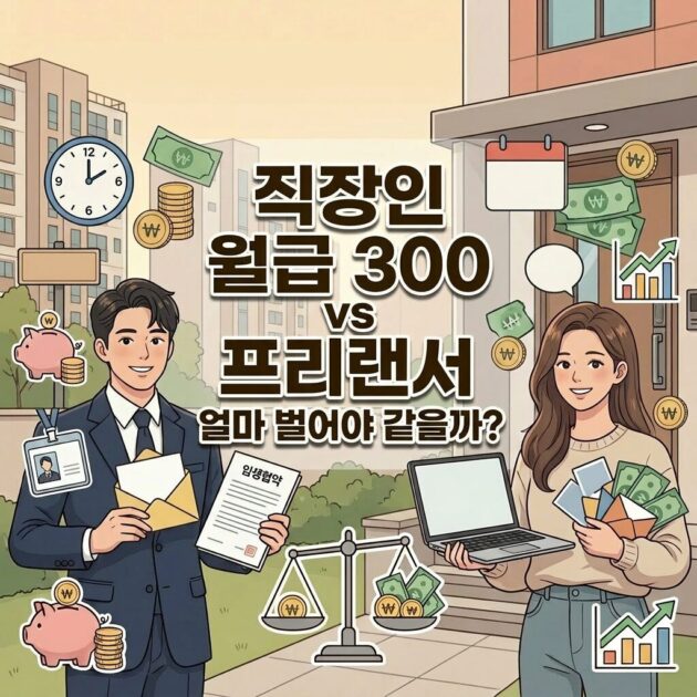 프리랜서 300은 직장인 얼마일까 계산해보니 충격 결과