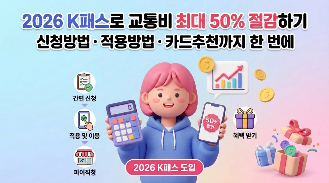 2026 K패스 신청방법·적용방법·카드추천