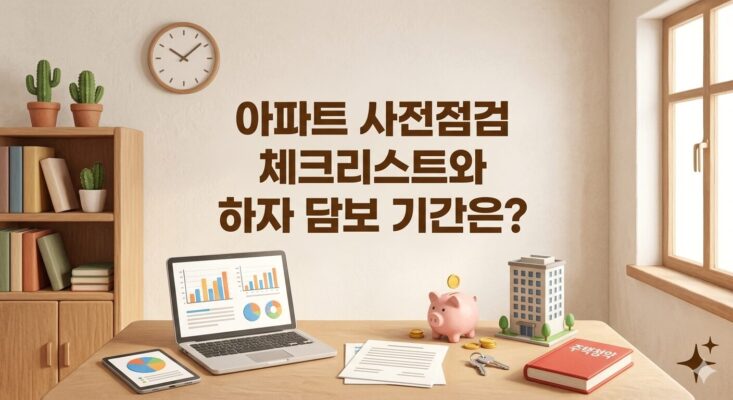 아파트 사전점검 체크리스트 (법적으로 인정되는 하자 범위)와 하자 담보 기간은?