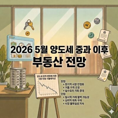 2026년 이재명 대통령 양도세 중과 이후 부동산 전망