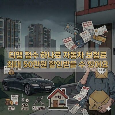 티맵 점수 하나로 자동차 보험료 최대 50만원 할인받을 수 있어요