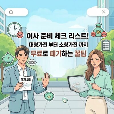 이사 준비 체크 리스트! 대형가전 부터 소형가전 까지 무료로 폐기하는 꿀팁