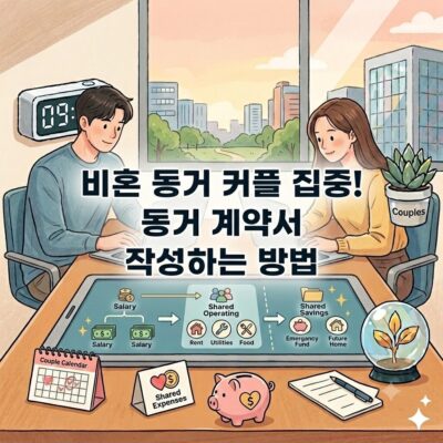 비혼 동거 커플 집중! 동거 계약서 작성하는 방법