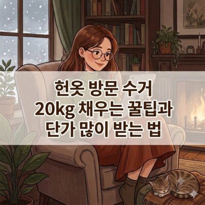 헌옷 방문 수거 20kg 채우는 꿀팁과 단가 많이 받는 법