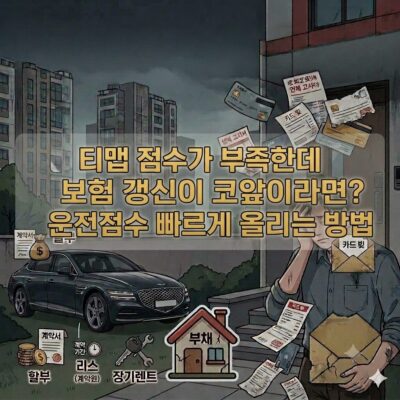 티맵 점수가 부족한데 보험 갱신이 코앞이라면? 운전점수 빠르게 올리는 방법