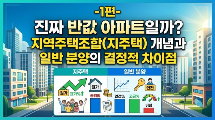 반값 아파트.. 조합원 동의 90%완료.. 지역주택조합(지주택)이란? (1편)