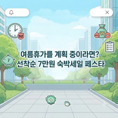 여름휴가를 계획 중이라면? 선착순 7만원 숙박세일 페스타