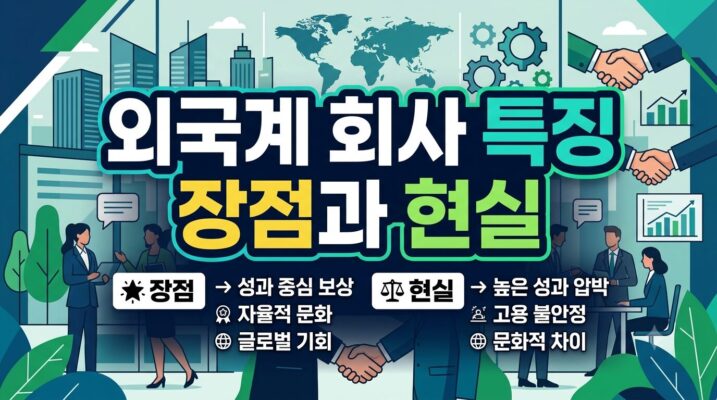 외국계 회사 특징 장점과 현실, 이직을 준비하는 직장인을 위해