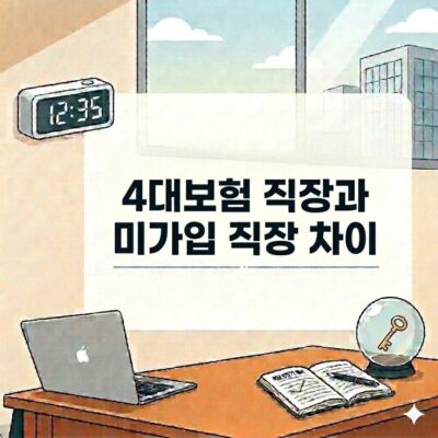 4대보험 직장과 미가입 직장 차이