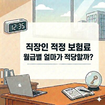 직장인 적정 보험료 월급별 얼마가 적당할까?