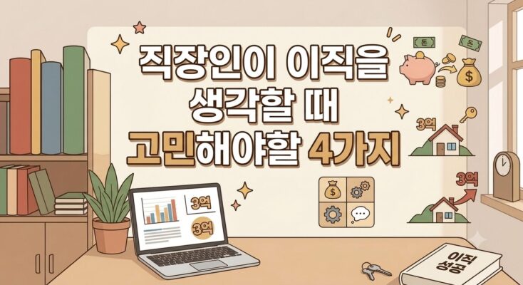 직장인이 이직을 생각할 때 고민해야할 4가지